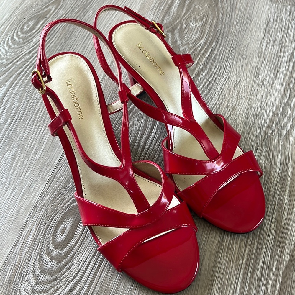 Liz Claiborne size 8.5 red heels